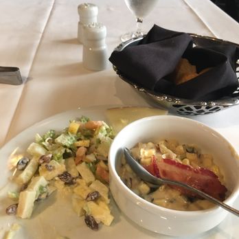 Alma Gaucha - Cream corn soup cold but good, apple, pear salad - Steakhouses Near Me - Boston, Massachusetts