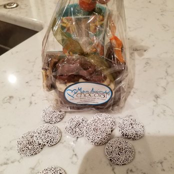 Mon Aimee Chocolat - Gift bag of assorted treats and some dark chocolate non pareils to go with red wine! - Chocolatiers & Shops Near Me - Pittsburgh, Pennsylvania