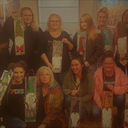 Sozo Art Studio - Gnome paintings on your own board with added embellishments!