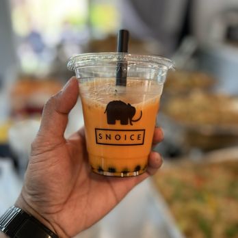 Snoice - Thai iced tea in small cup from catering order. Ig @mel_foodie_ventures - Bubble Tea Near Me - Spring Valley, California Snoice - Thai iced tea in small cup from catering order. Ig @mel_foodie_ventures - Bubble Tea Near Me - Spring Valley, California