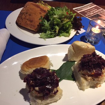 Blue Note Hawaii - Reuben sandwich with crab cake sliders - Music Venues Near Me - Honolulu, Hawaii