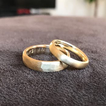 Diy Wedding Rings - The rings are 14k gold with a brushed matte finish (his ring has a hammered texture.) - Art Classes Near Me - San Francisco, California Diy Wedding Rings - The rings are 14k gold with a brushed matte finish (his ring has a hammered texture.) - Art Classes Near Me - San Francisco, California