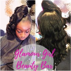 Glamour Girl Beauty Bar - Half up half down quick weave appointment available call today 510-829-7470