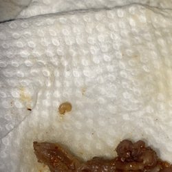 Carniceria Rosita - I saw the maggot on the meat so I removed it and I removed the meat as well after which the whole meat is now going to the trash