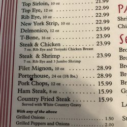 Good value steak part of the menu