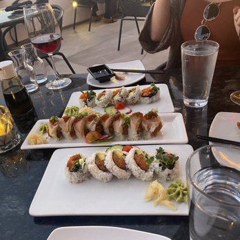 Oku - Spicy Salmon Roll Spicy Tuna Roll Yo Adrian Maki Crispy Korean Cauliflower Hand Crafted Gyoza with Shrimp and Pork - Sushi Bars Near Me - Santa Barbara, California Oku - Spicy Salmon Roll Spicy Tuna Roll Yo Adrian Maki Crispy Korean Cauliflower Hand Crafted Gyoza with Shrimp and Pork - Sushi Bars Near Me - Santa Barbara, California