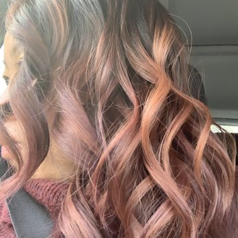 Ellemod - Rose gold with purple blended in! Love the color!! - Hair Stylists Near Me - Alamo, California