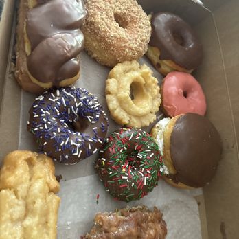 Corner Donuts - 12 donuts random assortment, sorry we ate a few before we remembered to take a photo! - Donuts Near Me - Murrieta, California