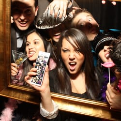 Starlight Photo Booth - Prints come right away! You can choose to give your guests a photo strip or a postcard style print.