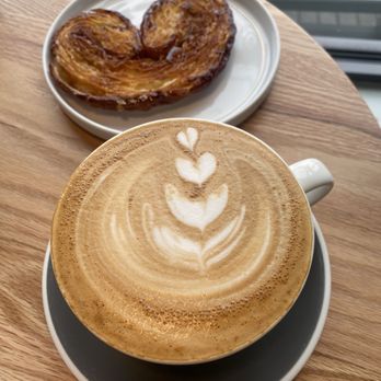 Sweet Thea Bakery - Flat white and palmier - Desserts Near Me - Vancouver, British Columbia Sweet Thea Bakery - Flat white and palmier - Desserts Near Me - Vancouver, British Columbia