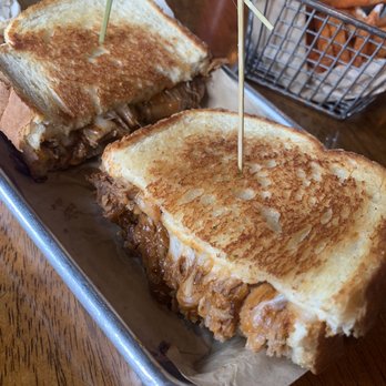 American Grub - BBQ pork grill cheese. Toast was amazing and meat moist. Still would do it again. Yumzzz - Burgers Near Me - Tustin, California American Grub - BBQ pork grill cheese. Toast was amazing and meat moist. Still would do it again. Yumzzz - Burgers Near Me - Tustin, California