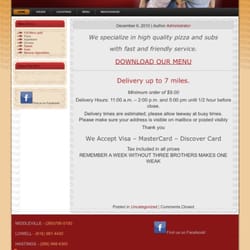 Three Brothers Pizza - 7 miles