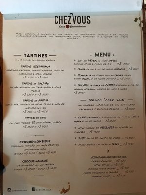 Menu photo 3 Chez Vous São Paulo, SP Menu photo 3 Chez Vous São Paulo, SP