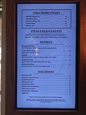 Menu photo 1 Coast Chophouse Biloxi, MS Menu photo 1 Coast Chophouse Biloxi, MS