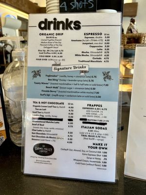 Menu photo 1 Carmel Valley Coffee Roasting Co Carmel, CA Menu photo 1 Carmel Valley Coffee Roasting Co Carmel, CA