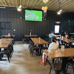 Hometown Olathe Family Farm - Indoor seating next to bar