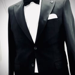 Touch of class - Classic slim fit black suit.