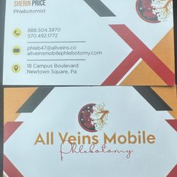 All Veins Mobile Phlebotomy - My business card