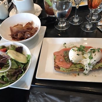 Station 4 - Salmon Benedict with side of bacon and side salad! - New American Near Me - Washington, DC, District of Columbia Station 4 - Salmon Benedict with side of bacon and side salad! - New American Near Me - Washington, DC, District of Columbia