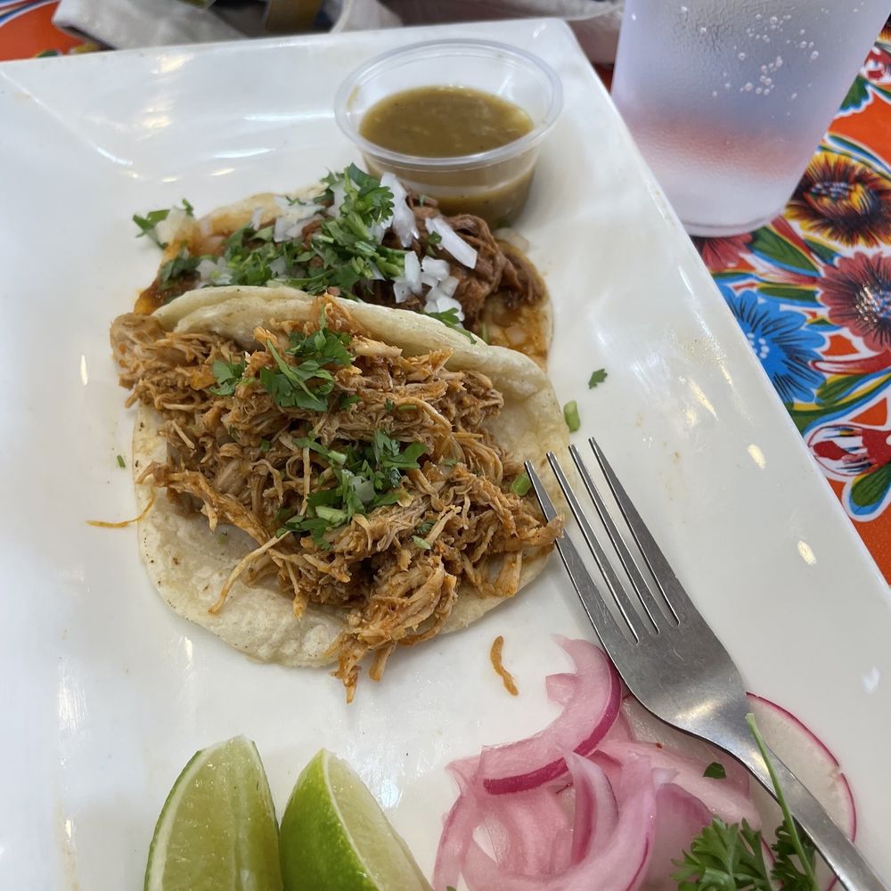 Chicken and birria taco
