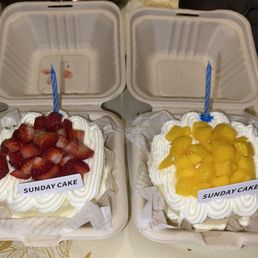 $17.5- (2) BentoBox Cake 8.5/10 It was okay, just a simple combination of cake, cream, and fruits. Unfortunately, the fruits weren't sweet $17.5- (2) BentoBox Cake 8.5/10 It was okay, just a simple combination of cake, cream, and fruits. Unfortunately, the fruits weren't sweet