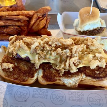 Dog Haus Biergarten - Clifton Park - Cowboy Dog. Minus bbq sauce. - Burgers Near Me - Clifton Park, New York Dog Haus Biergarten - Clifton Park - Cowboy Dog. Minus bbq sauce. - Burgers Near Me - Clifton Park, New York