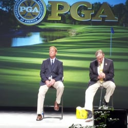 Brad Patterson PGA Golf Instruction & Learning Center - Brad being introduced by Michael Breed of The Golf Channel at The PGA Show, Orlando