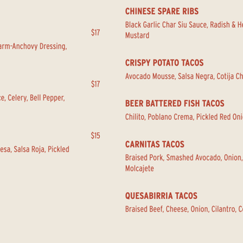 La Chinesca - food menu - New Mexican Cuisine Near Me - Philadelphia, Pennsylvania
