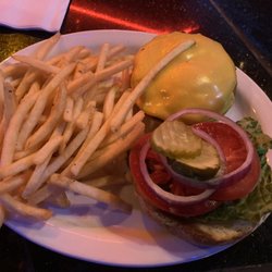 Crazy Girls Cabaret - Sirloin burger and fries. And it includes a beer for $8!