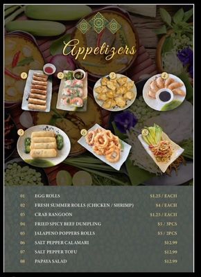 Menu photo 1 Kinzaap Thai Restaurant Brownwood, TX