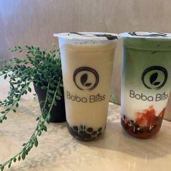Boba Bliss - Royal King Oolong Oats Milk Tea & Strawberry Matcha Milk Tea - Bubble Tea Near Me - Dublin, California