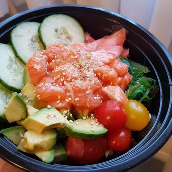 Komeya Cafe - Salmon Avocado Poke Bowl - $10.99 - Japanese Near Me - Markham, Ontario