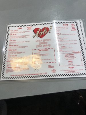 Menu photo 5 Ash Pizza Parlor Miami, FL