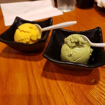 Kawa Sushi - Finally dessert, which was complimentary!!! Mango and green tea - Sushi Bars Near Me - Houston, Texas Kawa Sushi - Finally dessert, which was complimentary!!! Mango and green tea - Sushi Bars Near Me - Houston, Texas