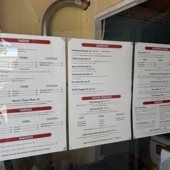 Maria Bonita - Menu - Mexican Near Me - Honolulu, Hawaii