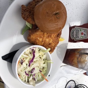 Down Under Restaurant - Ah-mazing grouper sandwich! - Seafood Near Me - Fernandina Beach, Florida