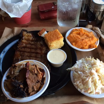 Double S Smokehouse - Smoked prime rib with brisket, coleslaw cornbread & sweet potatos & large canning jar with our drinks. - Burgers Near Me - Augusta, New Jersey