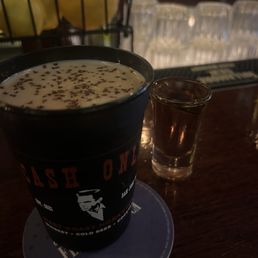 Frozen Irish coffee & a shot Frozen Irish coffee & a shot