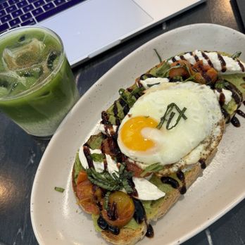 Stemma Craft Coffee - Dirty matcha burrata toast - Coffee Roasteries Near Me - Orlando, Florida