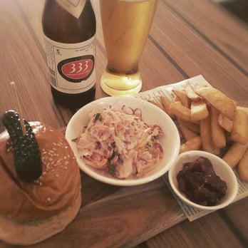 Maid Mice - The 'Bogo' nem burger with cheese, slaw, tomato relish, side fries. Vietnamese 333 beer. - Vietnamese Near Me - Unley, SA Maid Mice - The 'Bogo' nem burger with cheese, slaw, tomato relish, side fries. Vietnamese 333 beer. - Vietnamese Near Me - Unley, SA