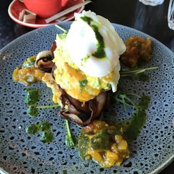 The Source Cafe - Corn and zucchini fritters