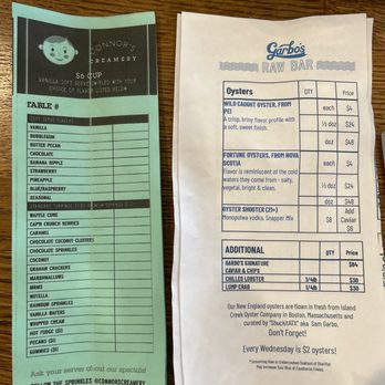 Garbo’s - Ice cream and raw bar menus - Seafood Near Me - Austin, Texas Garbo’s - Ice cream and raw bar menus - Seafood Near Me - Austin, Texas