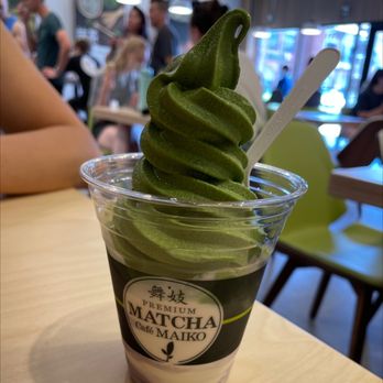Premium Matcha Cafe Maiko - We got ube and yuzu at the bottom half and matcha on top - Ice Cream & Frozen Yogurt Near Me - Tempe, Arizona Premium Matcha Cafe Maiko - We got ube and yuzu at the bottom half and matcha on top - Ice Cream & Frozen Yogurt Near Me - Tempe, Arizona