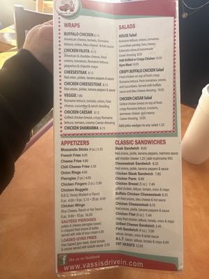 Menu photo 4 Vassi's Drive In Hellertown, PA