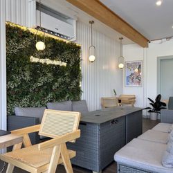 Inside- very chill and calming.