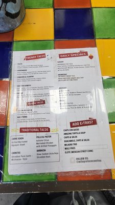 Menu photo 2 Milagro Tacos Cantina Dallas, TX