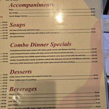 Taj Mahal Bar & Grill - Menu - Indian Near Me - Covington, Kentucky