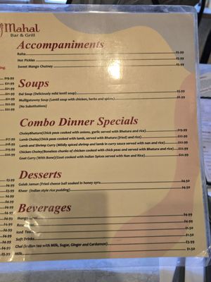 Menu photo 3 Taj Mahal Bar & Grill Covington, KY