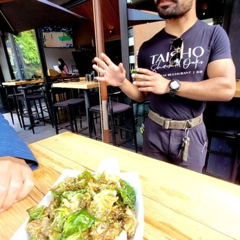 Taisho - brussel sprouts and entertaining staff - Sushi Bars Near Me - Sherman Oaks, California