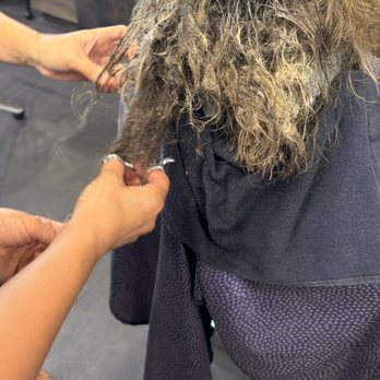 Designer Head Spa - Before: Super matted hair - Massage Near Me - Campbell, California